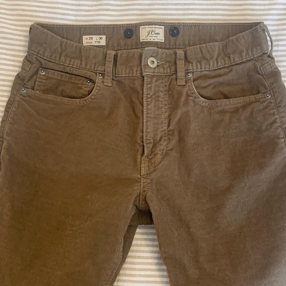 J Crew men’s corduroy pants, style 770